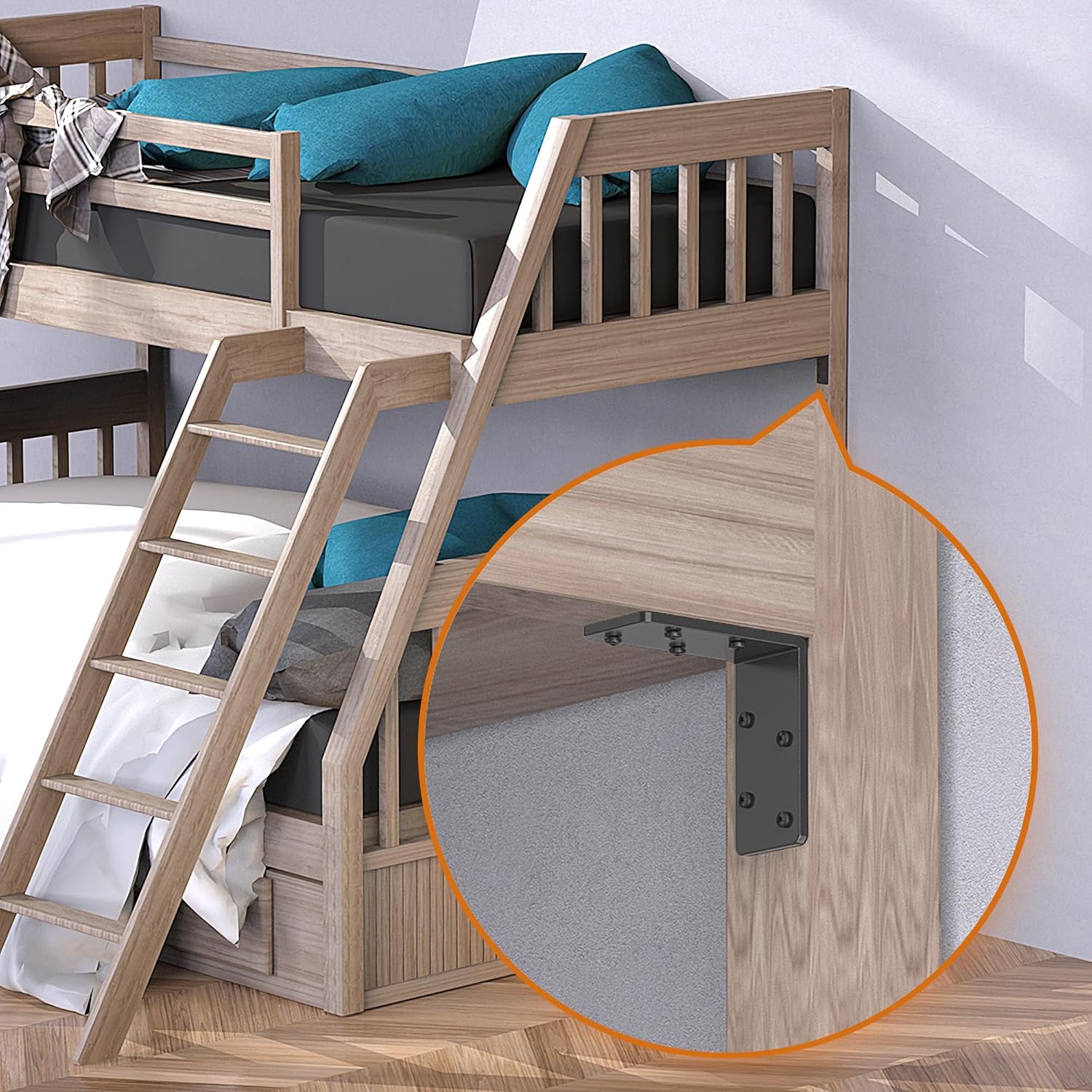 16 Pcs 3"x3" L Brackets Heavy Duty, Galvanized Corner Brace for Wood, Angle Iron with Recessed Holes, 90 Degree Angle Bracket for Floating Shelves, Wood Beams, Furniture, Bed