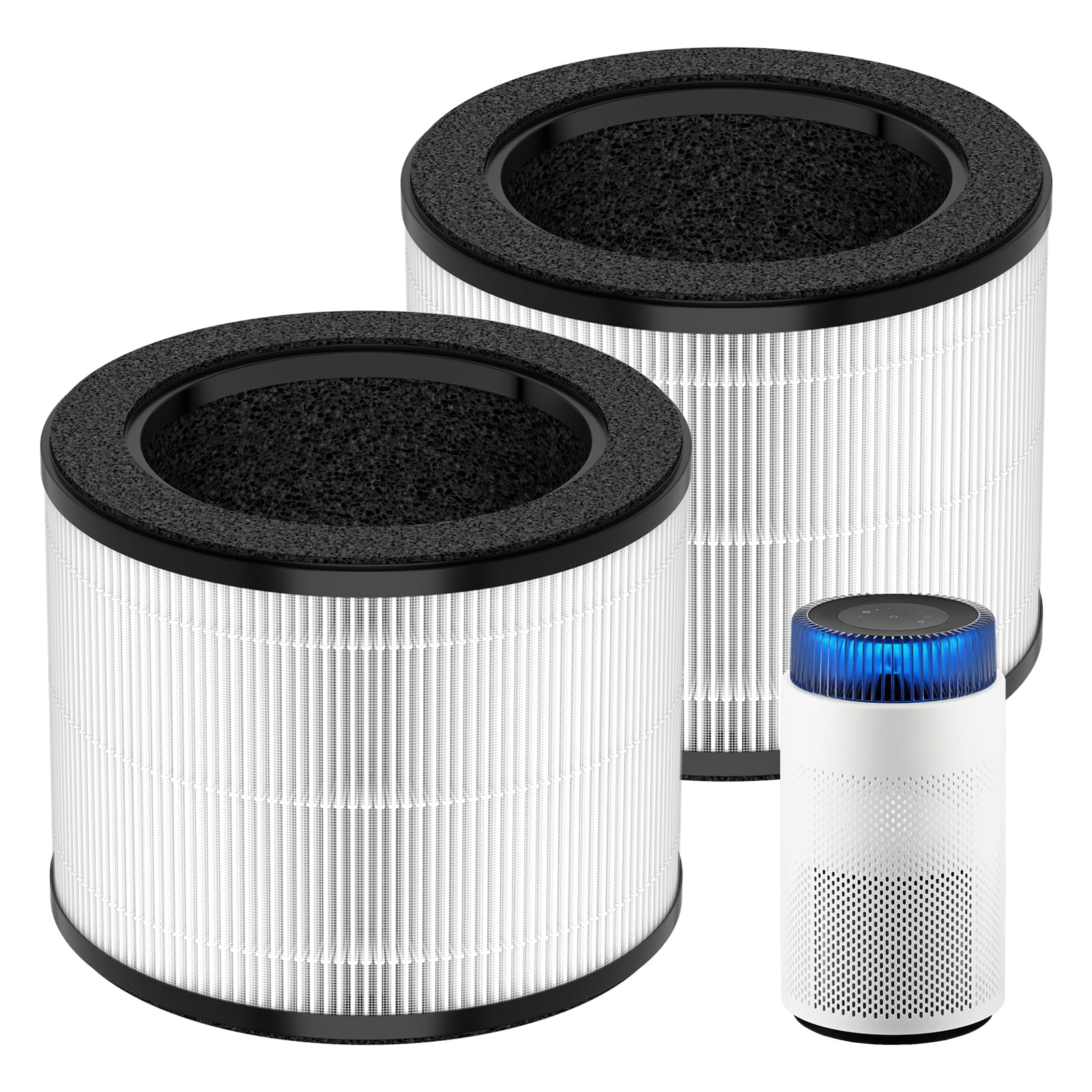 Sinnya 2 Pack Airmega 100 Filter Replacement Fit for Coway Airmega 100 Air Puri-Fier for Bedroom Home up to 810 ft², 3-in-1 H13 True HEPA and Deodorization Filter