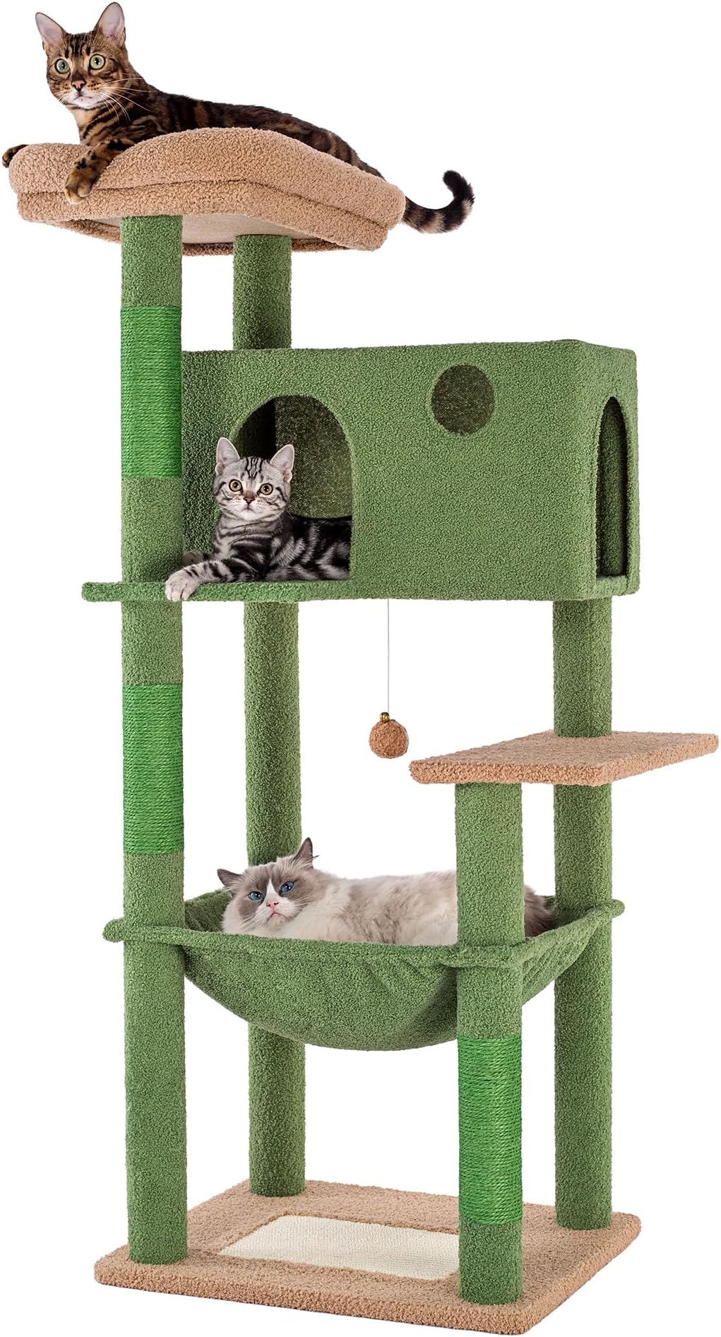 Prestige Cat Trees Green Unique Cat Play Tree, Large