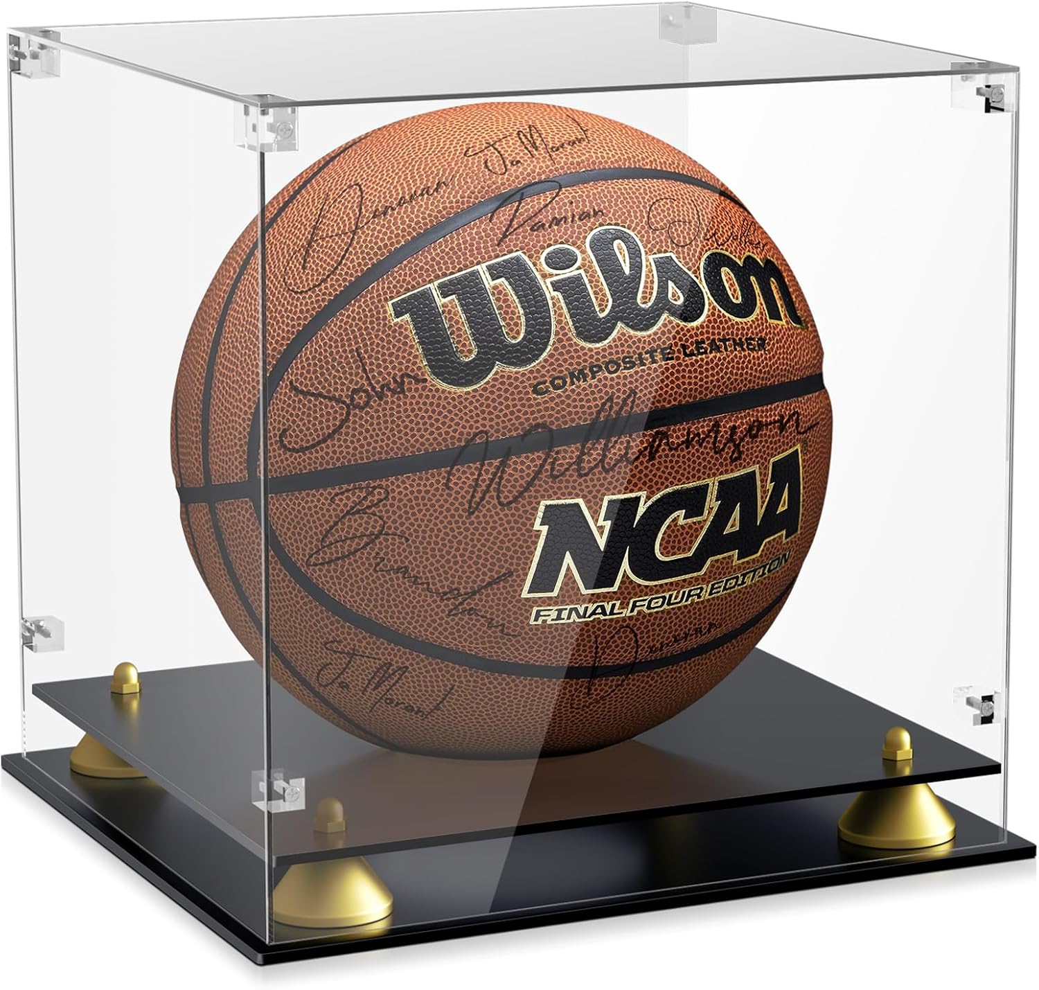 KKU Acrylic Basketball Display Case, Clear Full Size Basketball Case Display, Double
