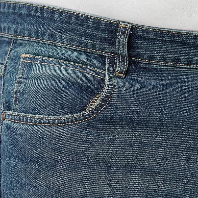 Image of Zush Men's Mid Rise Regular Fit Dark Blue Color Plus Size Stretchable Jeans