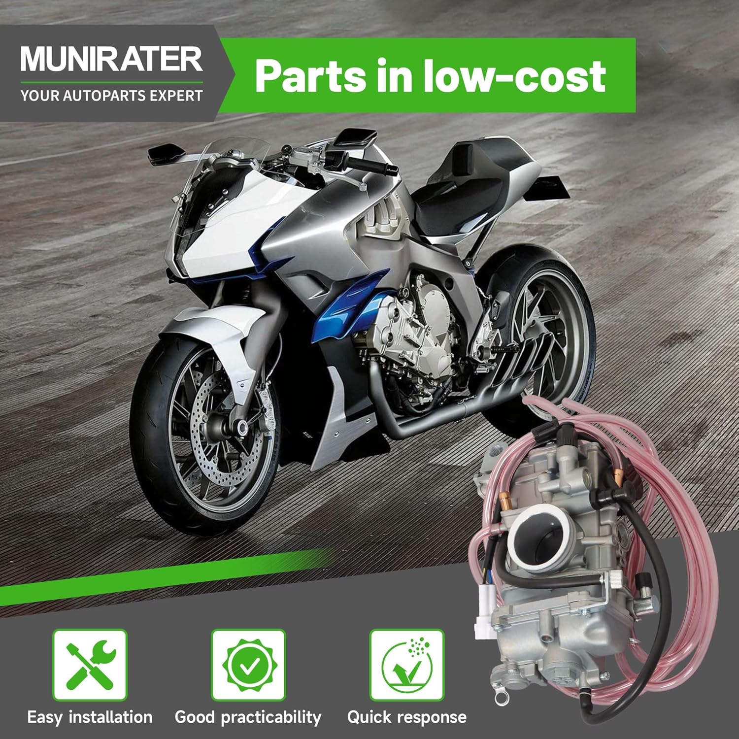 38mm Performance Motorcycle Carburetor Carb Replacement for WR250 WR250F YZ250F Carb 2001-2013