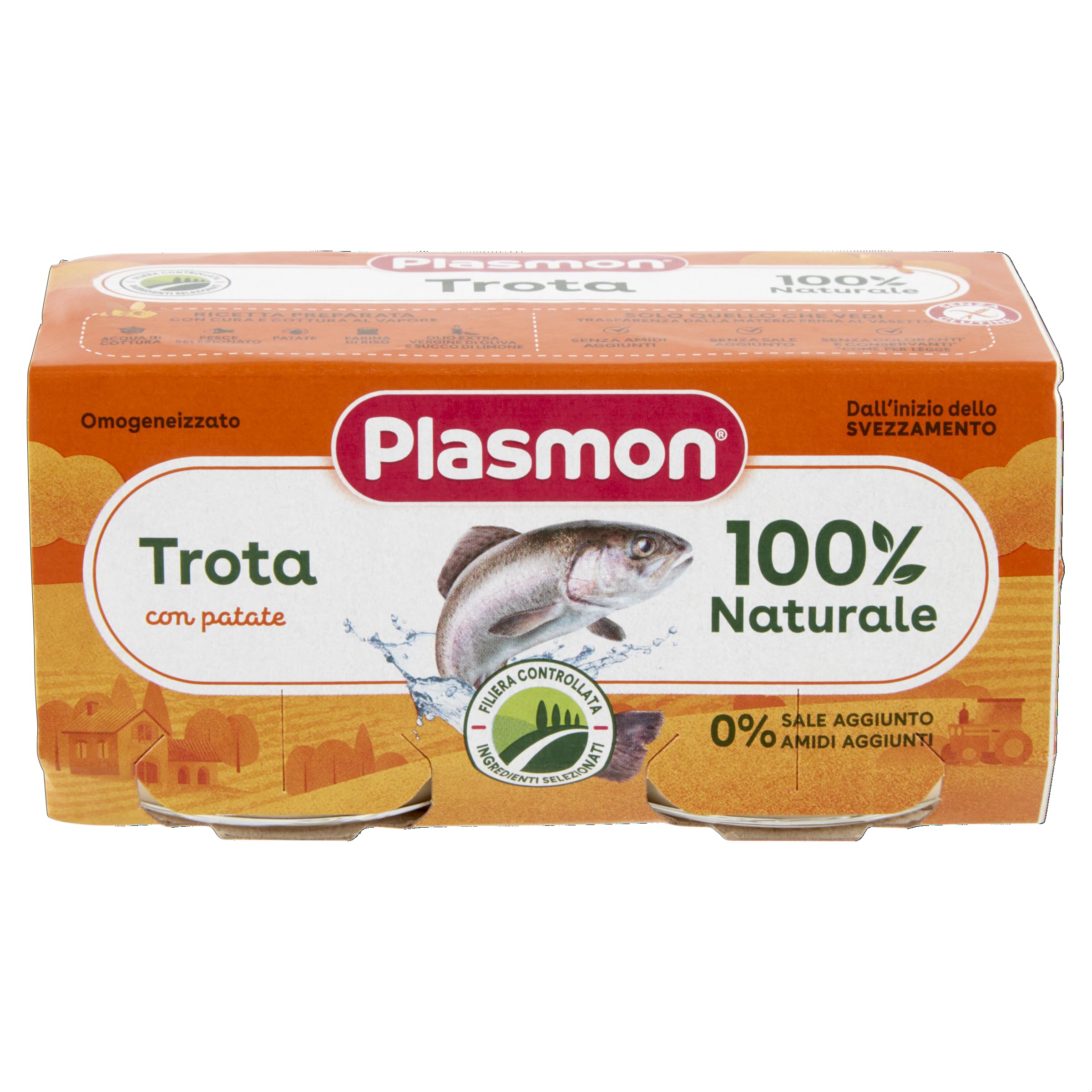 Plasmon Omogeneizzato Trota 2x80g (12 Confezioni)