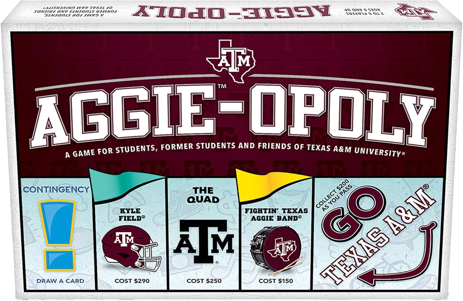 Late for The Sky: Aggie-Opoly - Texas A&M University Themed Family Board Game, Opoly-Style, Traditional Play Or 1 Hr Version, Ages 8+, 2-5 Players