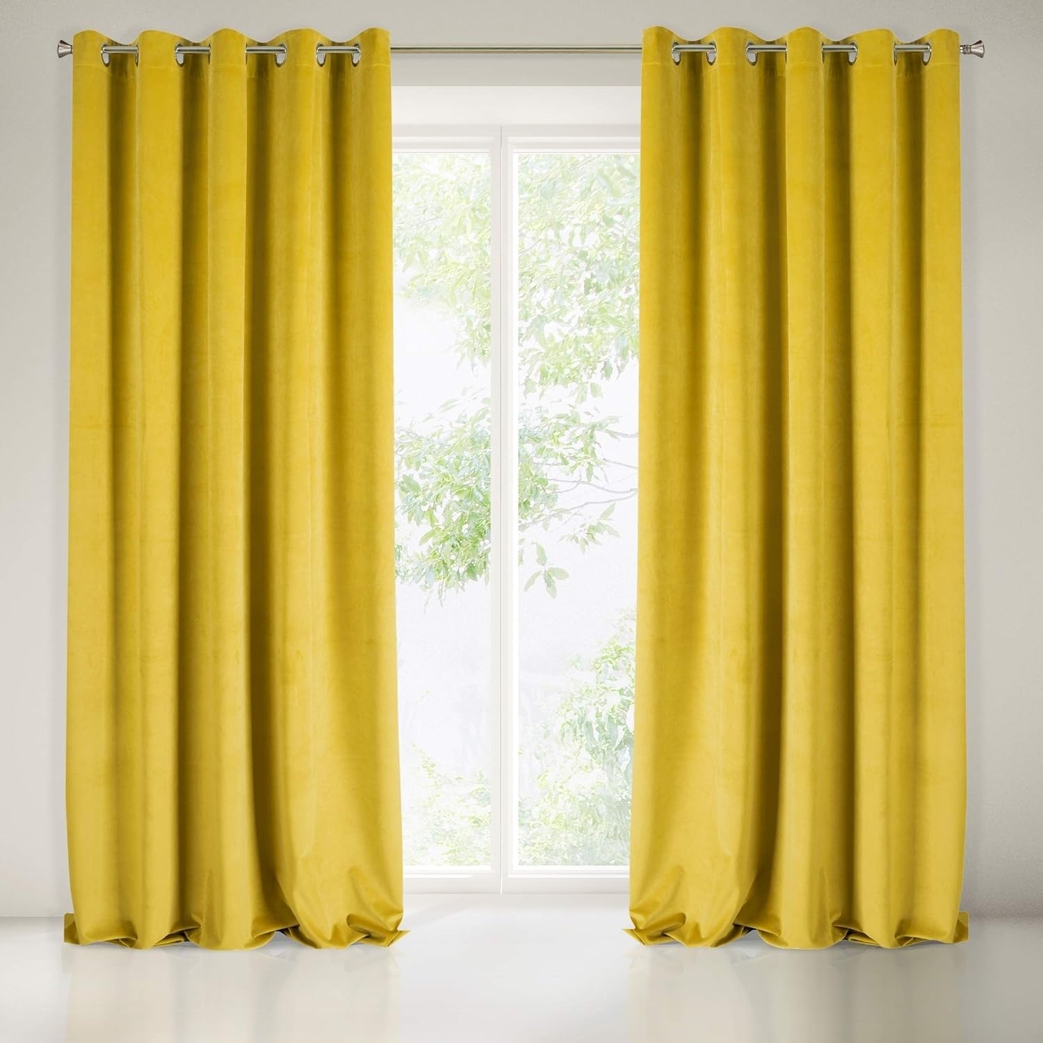 Eurofirany VILLA Soft Plain Opaque Velvet Curtain with Eyelets, 1 Unit - Image 5