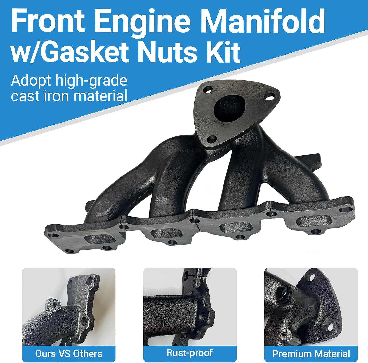 12672285 Front Engine Manifold Kit w/Gasket Nuts Kit Compatible with Chevy Equinox Terrain L4 2.4L 2015-2017, 674-773