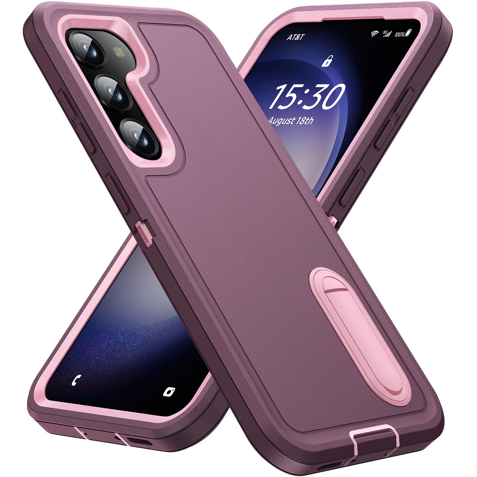 BaHaHoues for Samsung Galaxy S23 Case with Built in Kickstand, Shockproof/Dustproof/Drop Proof Military Grade Protective Cover for Galaxy S23 5G (