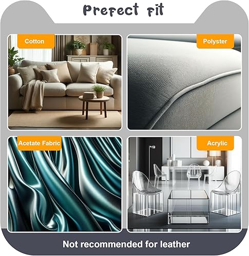 Miniatura 5 de Protector de muebles de doble grosor para gatos, 20 protectores de sofá para gatos con 90 pines, protector transparente antiarañazos para sofá y