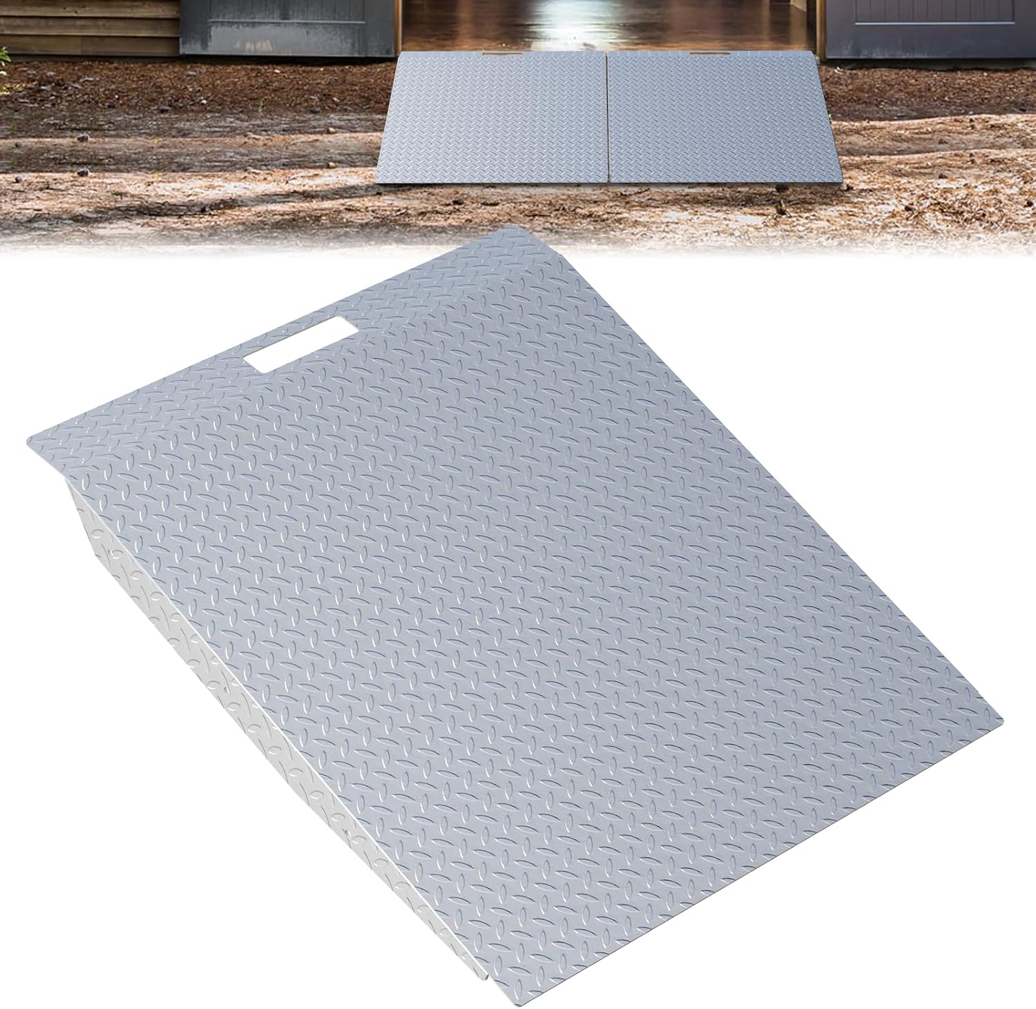 Shed Ramp for Riding Mower 29" x 24" Ramps for Sheds Portable Loading Ramp for Lawn Mower