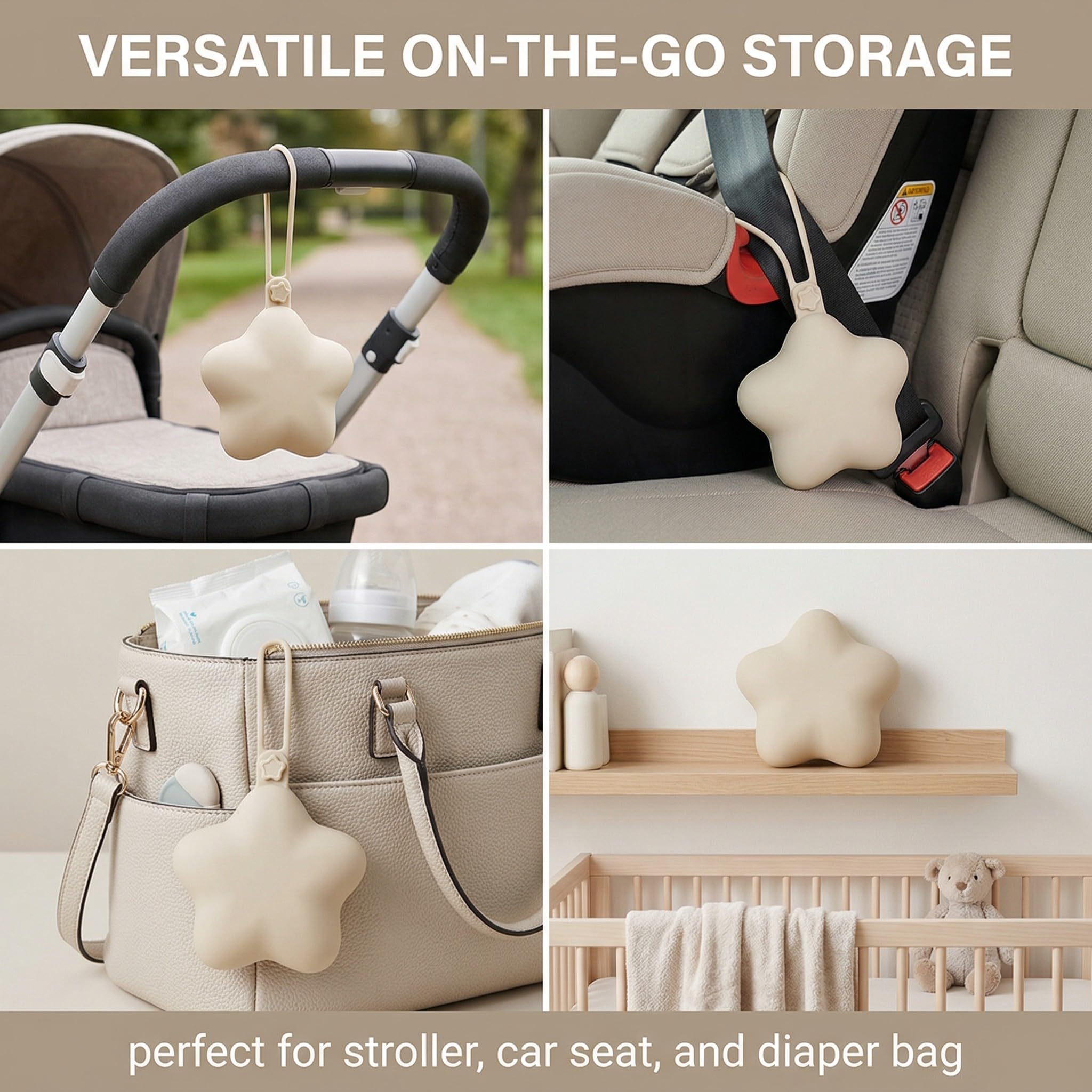 GXGM Porta-Tettarella In Silicone Forma A Stella,Custodia Portatile Portaciuccio - 4