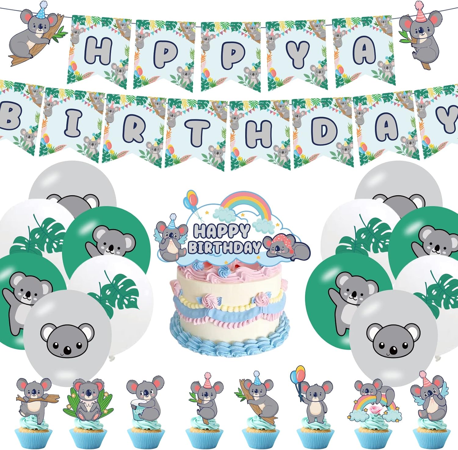 JOPARY Koala Birthday Party Decorations Supplies with Koala