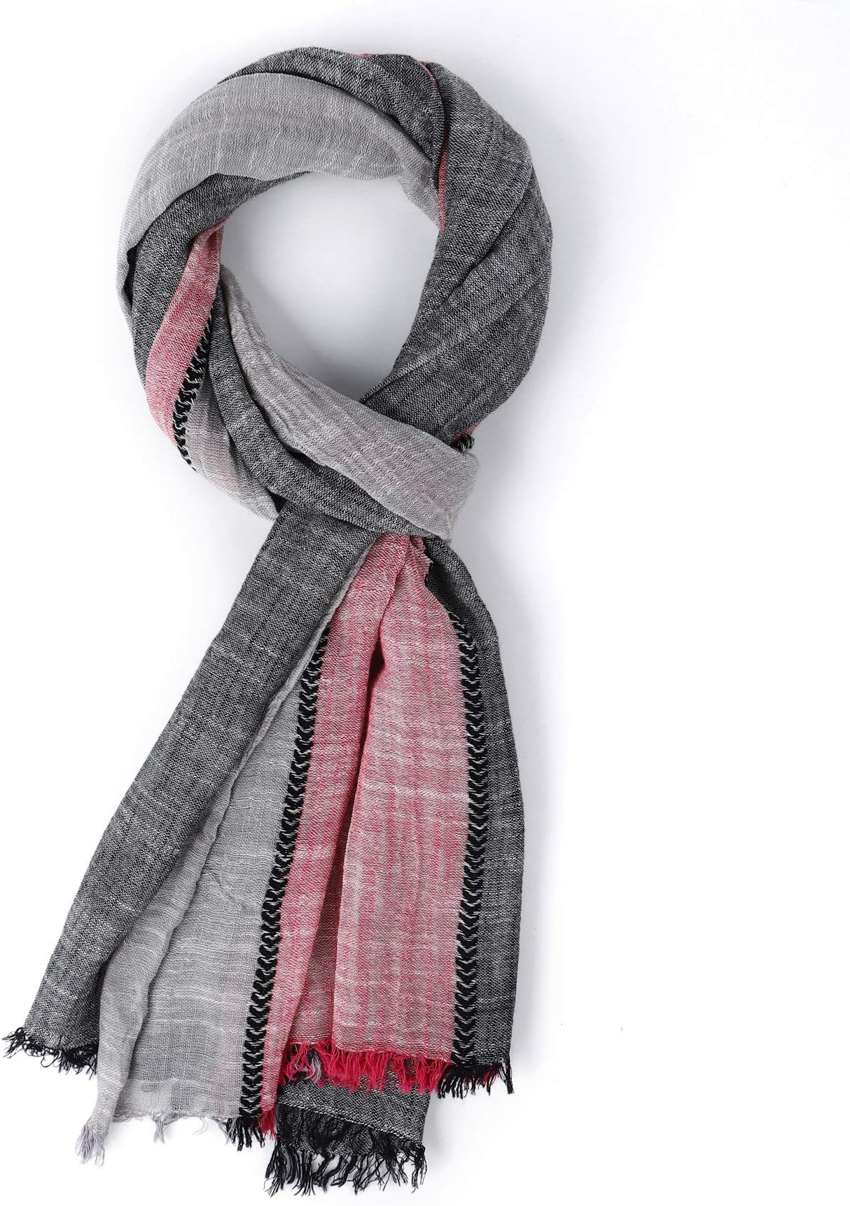 Color Block Spring Scarf for Men Long Neck Wraps Shawl Urbanstyle Scarf Gift for Men