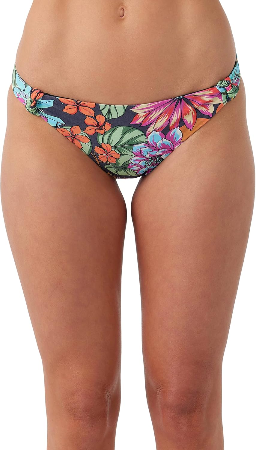 O'NEILL Women's Alamitos Bikini Bottoms - Medium Coverage Women's Bathing Suit Bottom Wih Knot Tie Detail