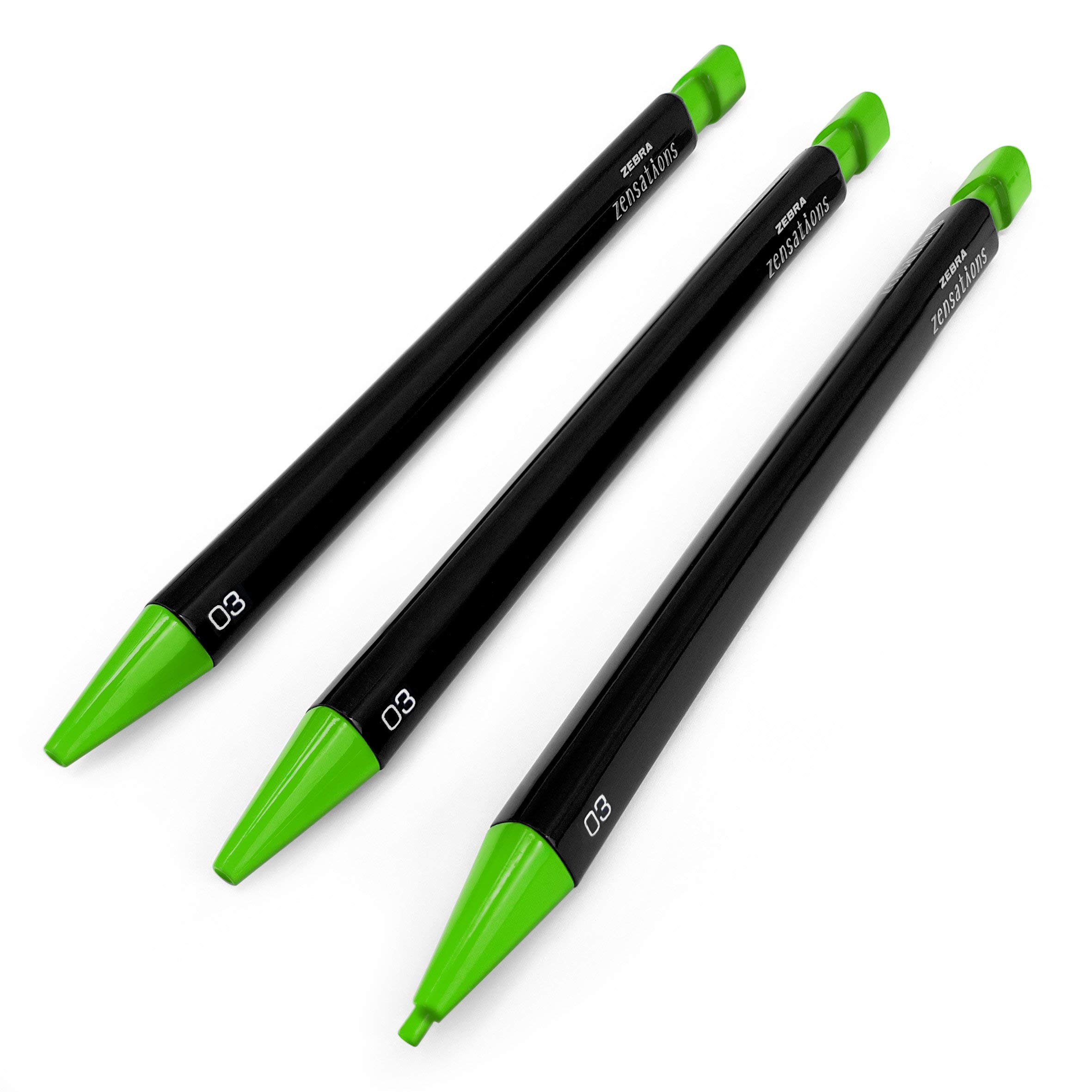 ZEBRAZensations Ergonomic Mechanical Coloring Pencil - 2.0mm Lead - Pack of 6 - Green