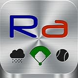 Integrated rain timer counts down the minutes until rain arrives at the stadium.