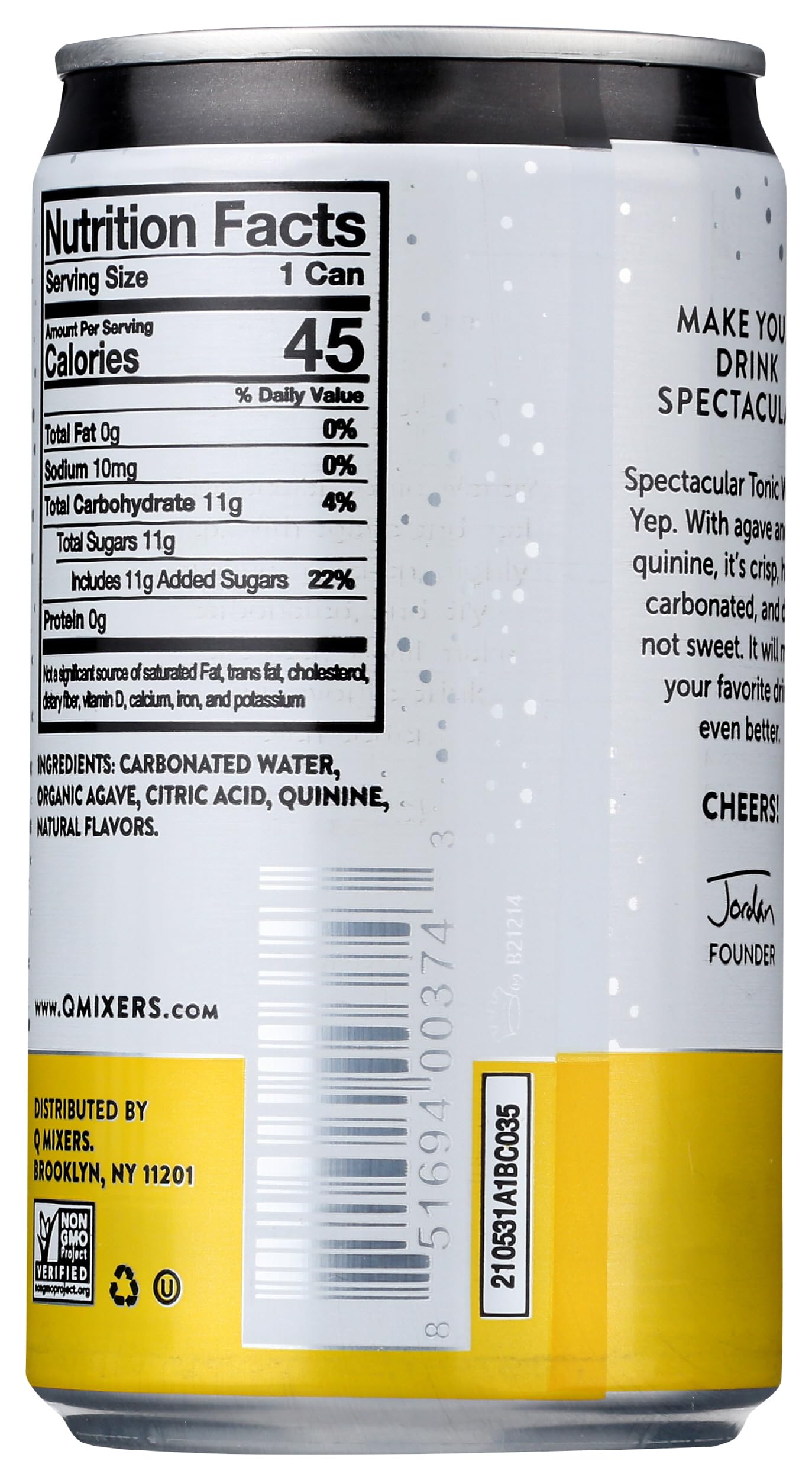 Q DRINKS Tonic Water, 7.5 FZ