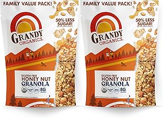 Grandy Organics Honey Nut Gluten Free Granola - Certified Organic, Non-G...