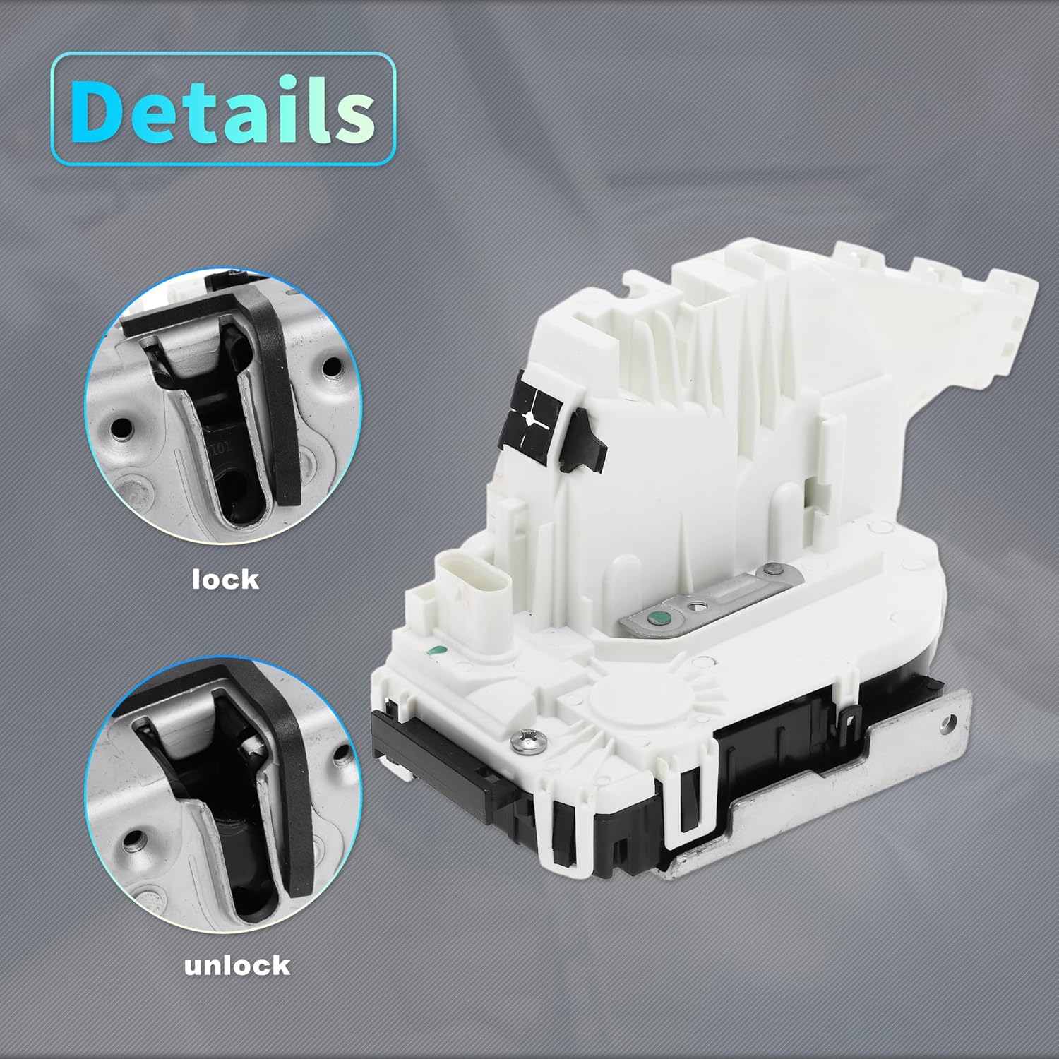 X AUTOHAUX Replacement Rear Right Passenger Side Power Door Lock Actuator Motor for Dodge Journey 2011-2019 for Jeep Cherokee 2014-2019 Door Latch Actuator Assembly No.4589914AB White