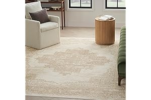 Nourison Grafix Ivory Beige Traditional 5x7 Area Rug