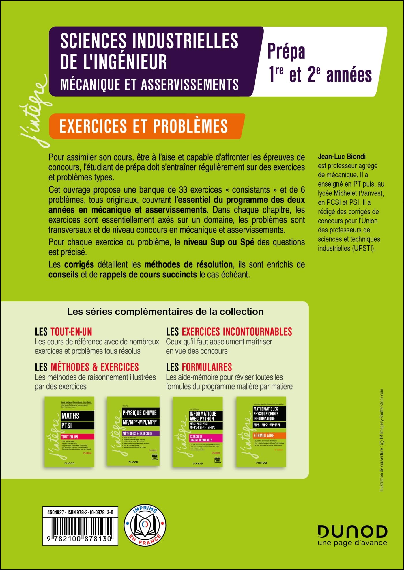 Sciences industrielles de l'ingénieur, mécanique et asservissements, exercices et problèmes: MPSI-PCSI-PTSI-MP-PSI-PT - exercices et problèmes