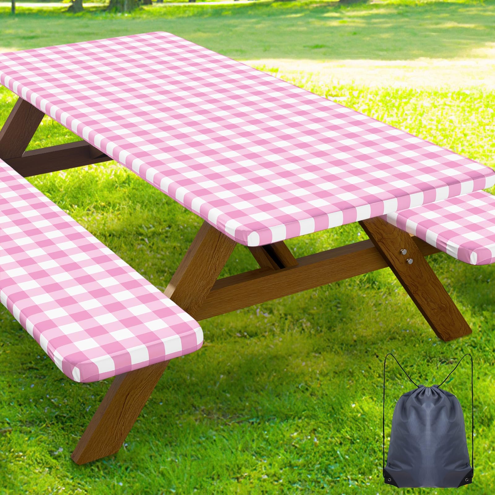 Photo 1 of Smiry Picnic Table Cover Set with Bench Covers