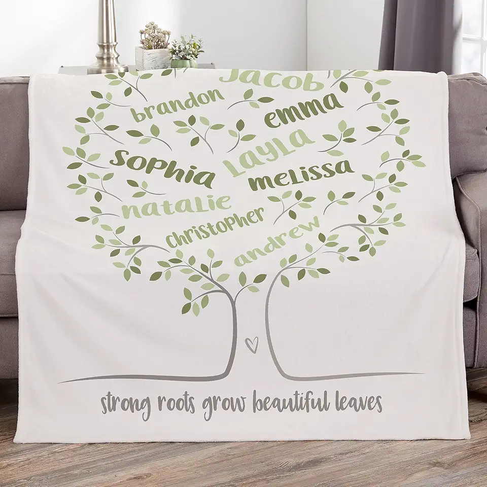 Personalized Name Blankets for Grandma Grandpa Mom Dad....