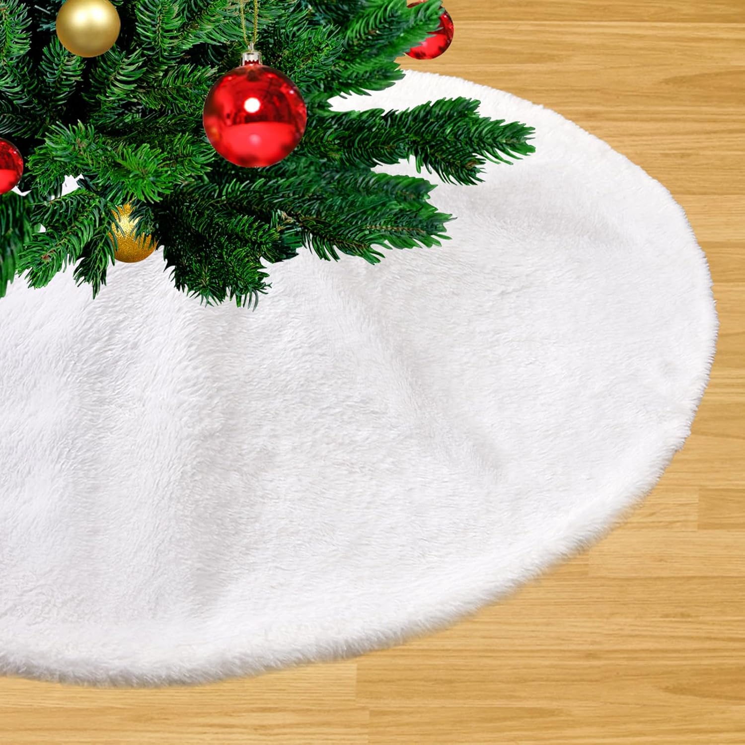 White Tree Skirts Faux Fur Tree Skirt Christmas Tree Skirt