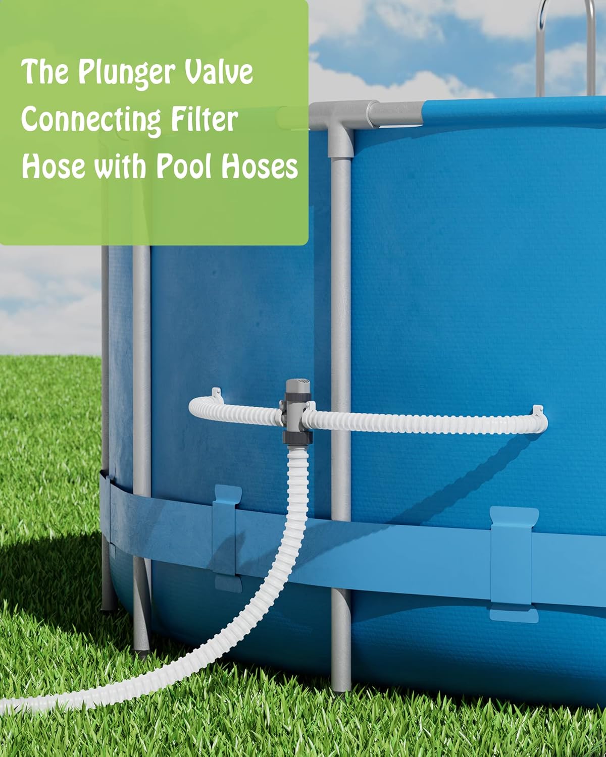 Buy SHAPON Dual Split Hose Plunger Valve for Intex Pool Parts and