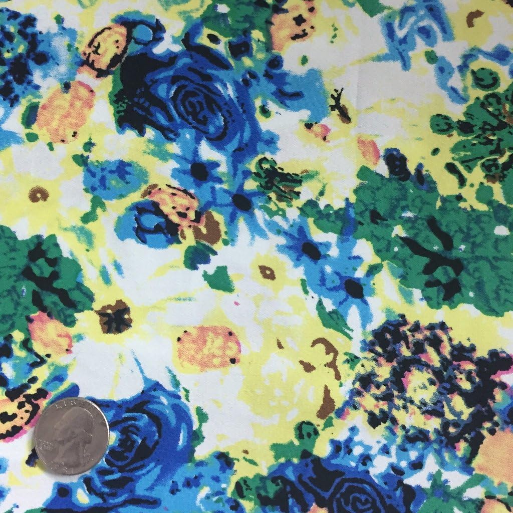 Cotton Floral Stretch Fabric CFS 19