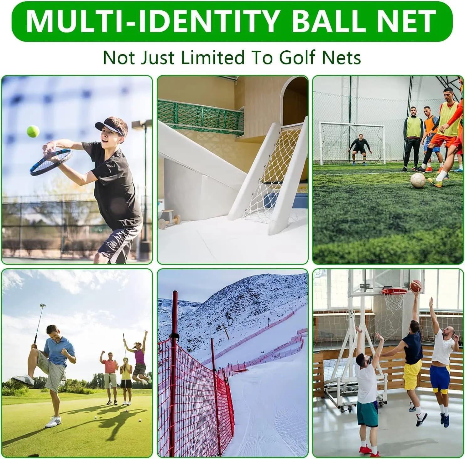 Climbing Net Balcony Netting for Pets, Stairway for Balcony,Baseball Softball Net Sports Netting for Railings,Playground,Kids Safety net Rope,Driveway Nets 3.3X6.6FT