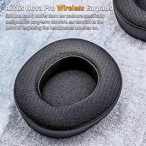 Miniatura 7 de Nova Pro - Almohadillas inalámbricas de repuesto para auriculares inalámbricos Arctis Nova Pro de TRANSTEK, durabilidad mejorada y aislamiento
