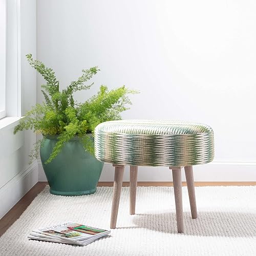 Miniatura 5 de Dash and Albert Niels - Alfombra tejida a mano de lanaviscosa marfil, 2 x 3 pies, patrón sólido marfil