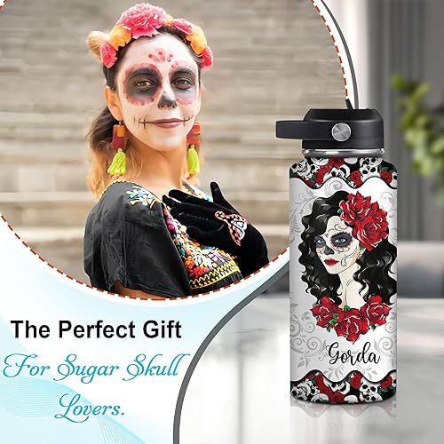 Miniatura 3 de Hyturtle Regalos personalizados para los amantes del cráneo de azúcar, regalos para mujeres en cumpleaños, Acción de Gracias, Navidad, I'm Not Sugar