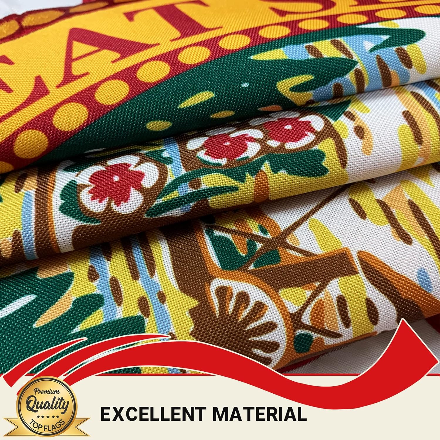 TOPFLAGS Florida Flag 5x8 Feet Embroidery Stitching FL State Flags Heavy Duty Nylon with 3 Brass Grommets 2 Stitching Rows for Outdoor Indoor Vivid Color Fade-resistant Sewn Stripes - Image 6