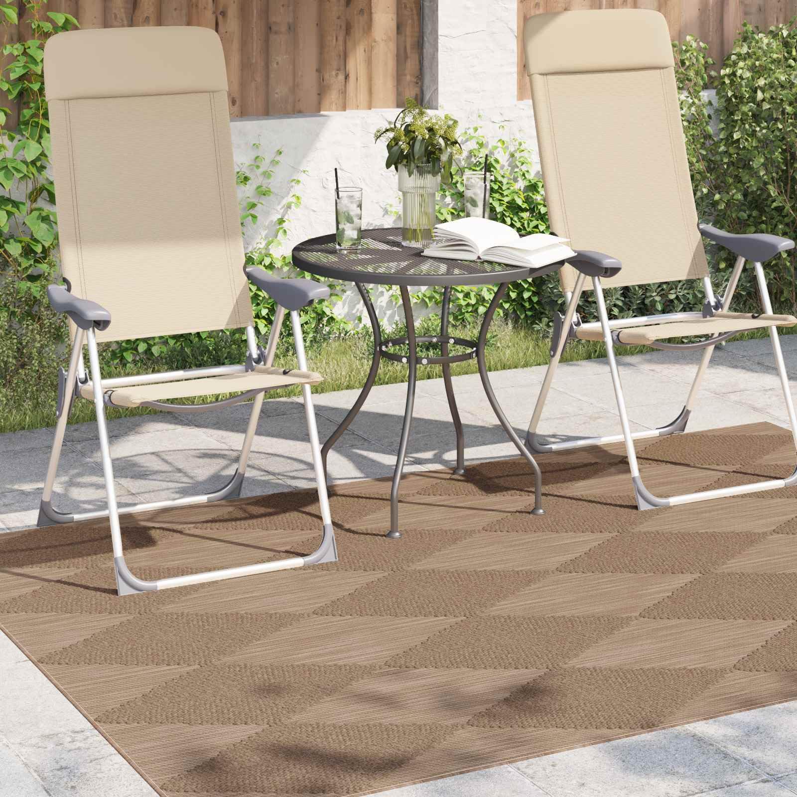 Alfombra de poliéster, 200 x 140 cm | Parte trasera antideslizante, lavable a máquina a 60 grados, con tratamiento antiruido, para interior y exterior