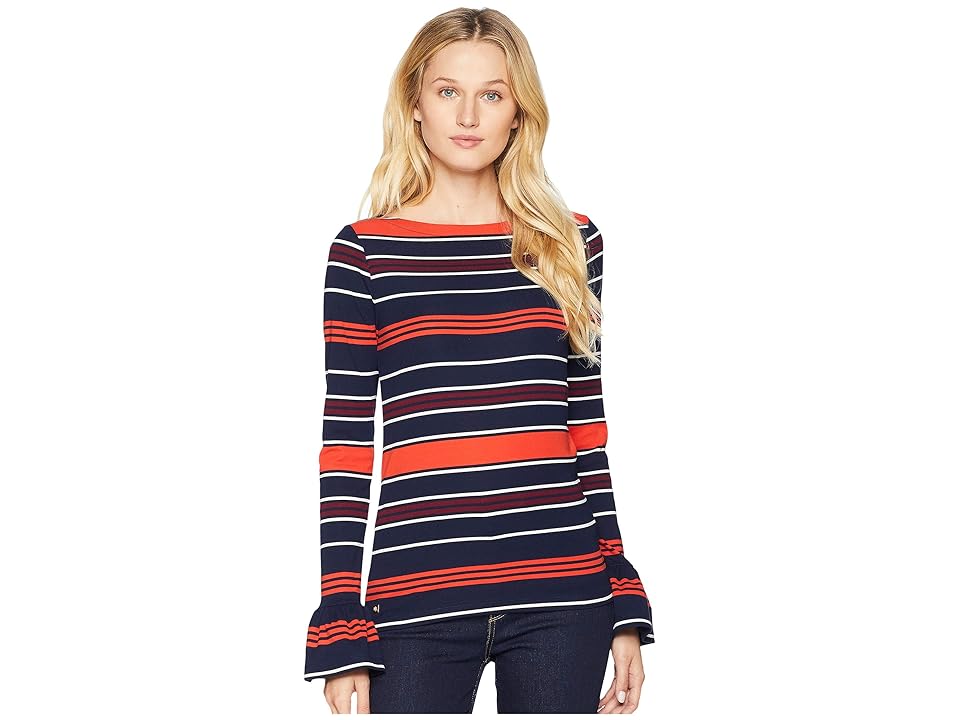 

LAUREN Ralph Lauren Bell-Sleeve Striped Top (Multi) Women's Clothing