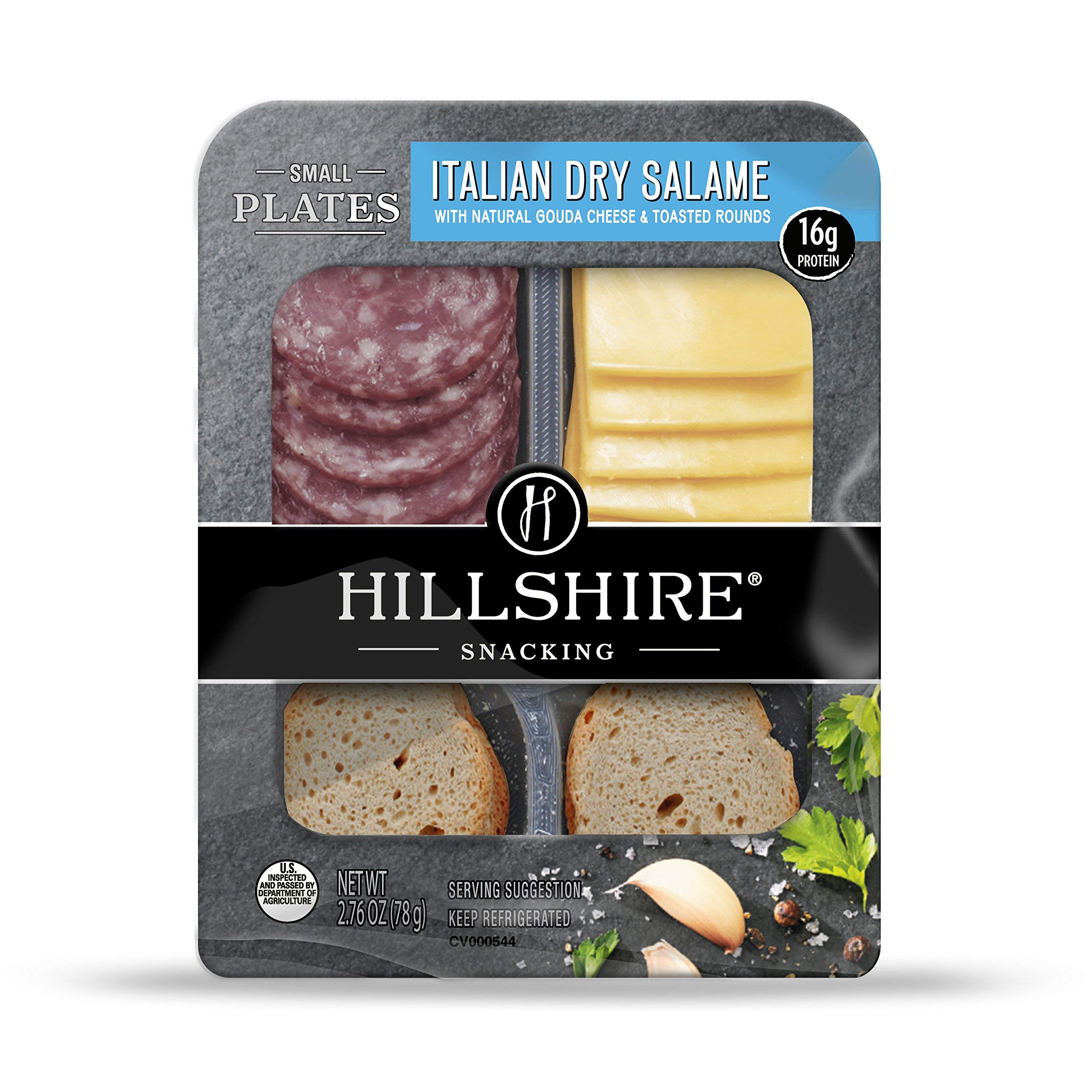 Hillshire Snacking Small Plates, Italian Dry Salami and Gouda Cheese, Single Serve