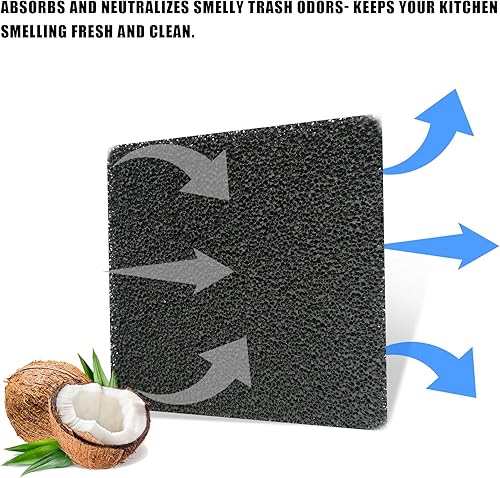 Miniatura 3 de 8 filtros universales absorbentes de olores con 16 adhesivos de doble cara, filtros absorbentes de olores para botes de basura, cubos de compost,