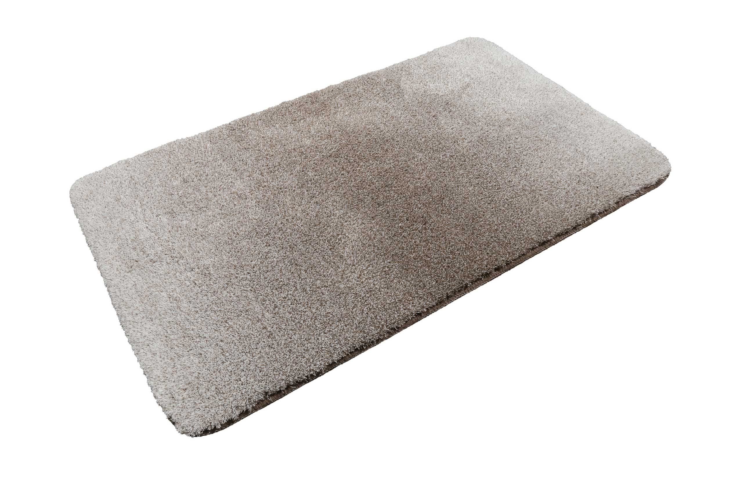 wecon home Nowoczesny puszysty dywanik łazienkowy z antypoślizgowym spodem - Luuk (60 x 100 cm, taupe)
