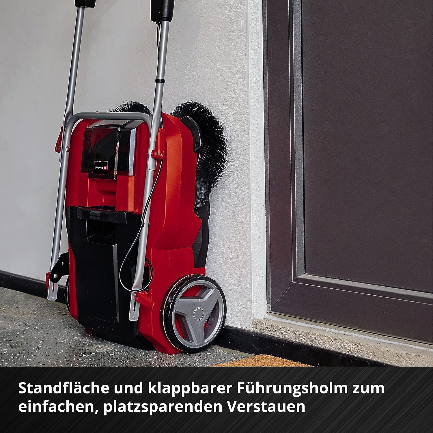 Einhell Akku-Kehrmaschine TE-SW 18/610 Li-Solo Power X-Change (18 V, Li-Ion, 20 L Schmutzbehälter, 61 cm Arbeitsbreite, Parkposition, verstellbarer Lenker, abnehmbare Lippe, Ein-und Ausschalter)