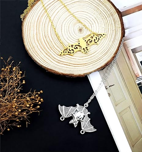 Miniatura 6 de JIALEEY 33 dijes de murciélago mixtos para Halloween, espeluznante ratón volador, vampiro volador, bate vampiro, dijes para bricolaje para hacer