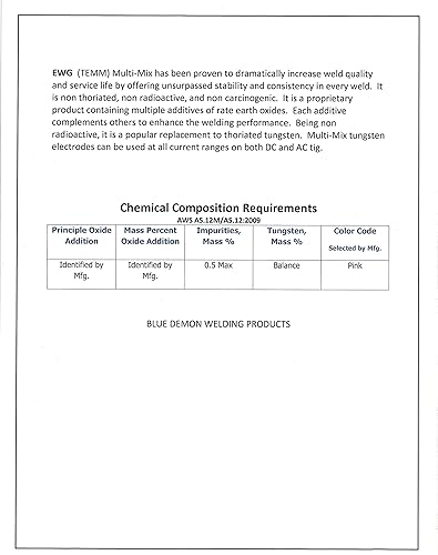 Miniatura 4 de Blue Demon - Electrodos de tungsteno (332" x 7", 3 unidades)
