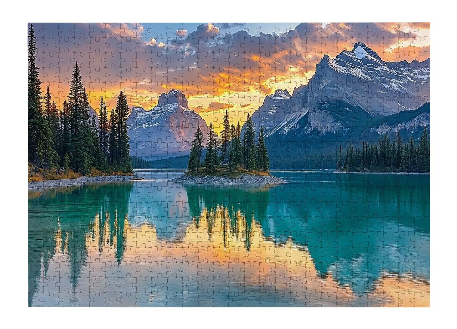 1500 sztuk puzzli dla dorosłych, puzzle nad jeziorem - 4481