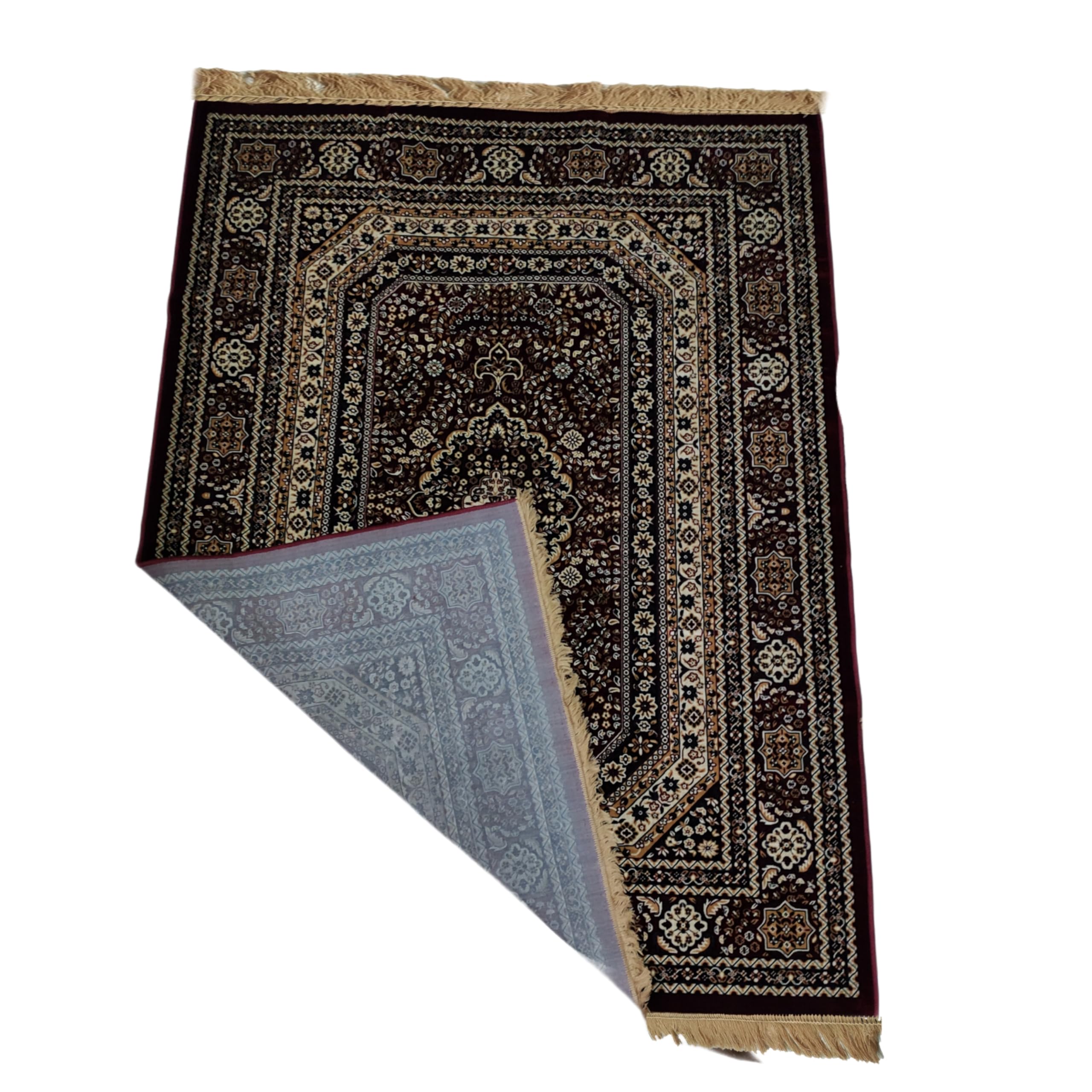 Buy Floral Silk Carpet, 7ft x 9ft, Black, Handmade Afghan Rug 