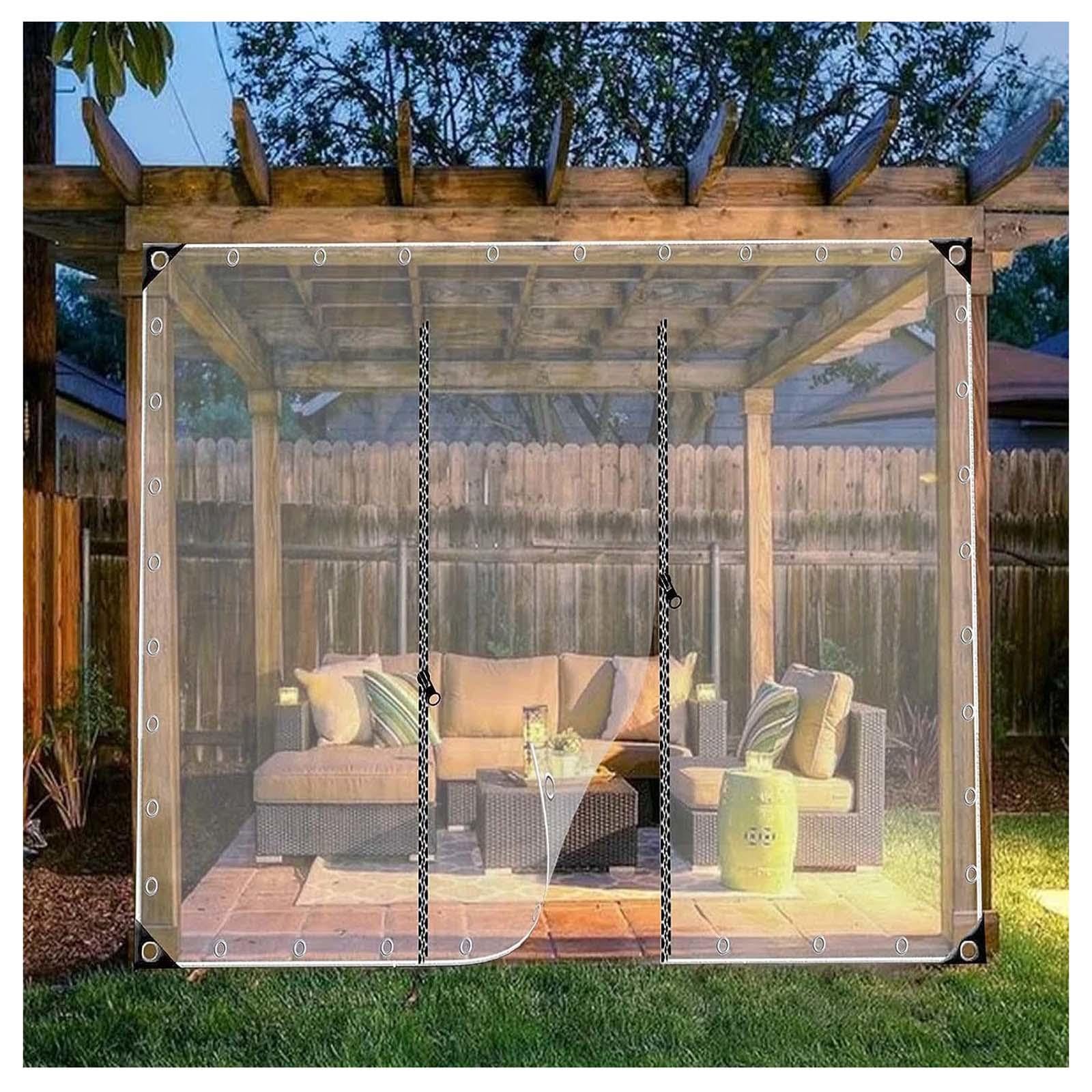 Panneaux latéraux en bâche imperméable pour bloquer la pluie du patio