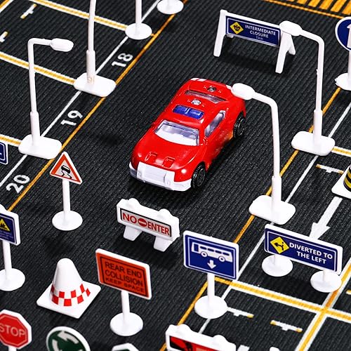 Miniatura 9 de Juego de 56 mini señales de tráfico para niños