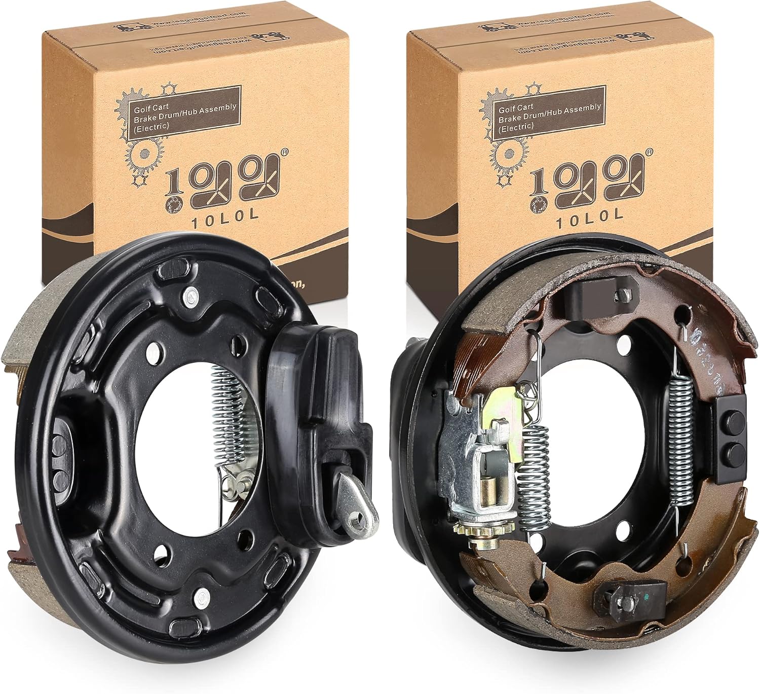 10L0L Golf Cart Rear Brake Assembly Kit for Club Car DS/Precedent 1995-Up & Tempo 2018-Up– Complete Left & Right Brake Cluster, Durable OEM Replacement 101823301/103380202