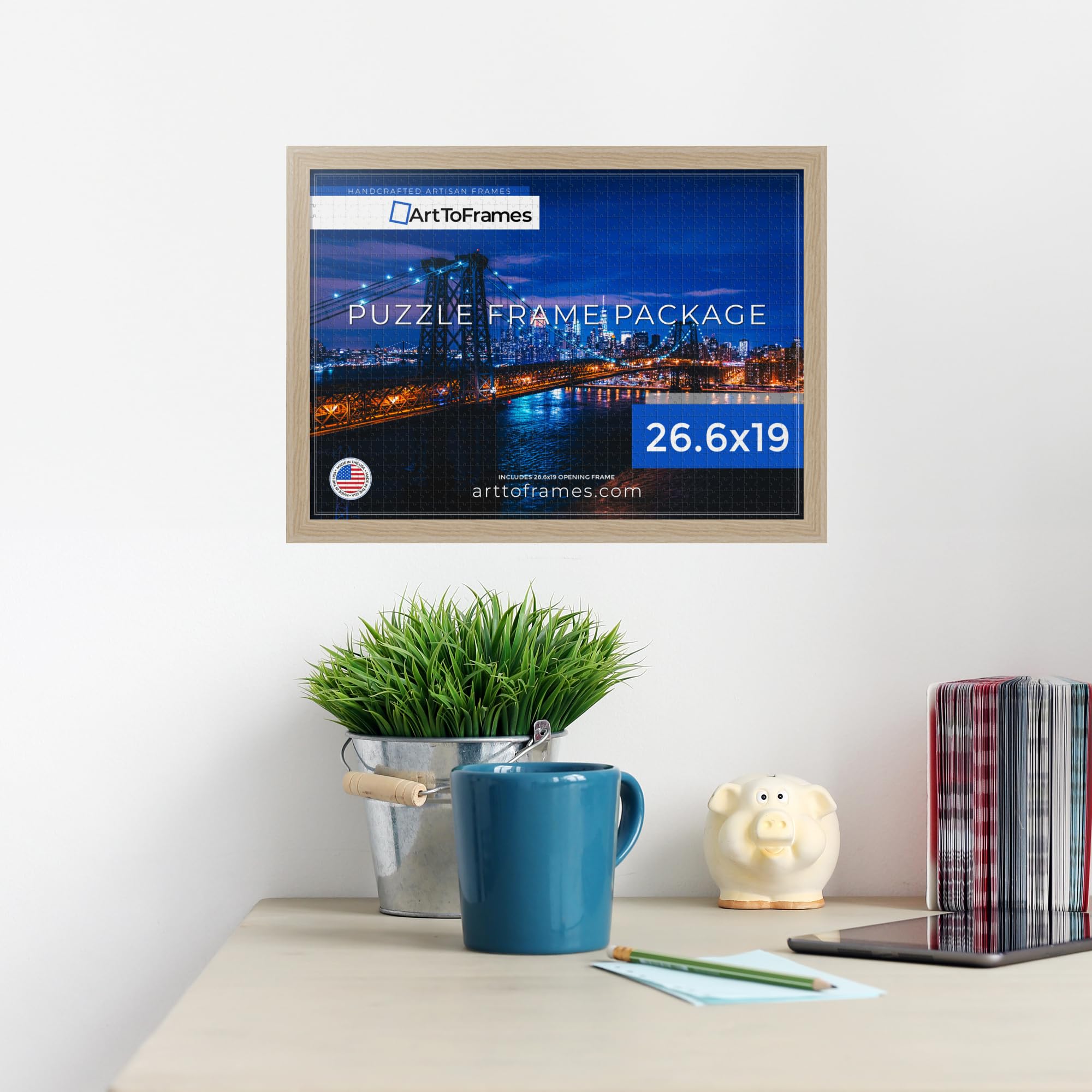 フォトフレーム Amazon.com - ArtToFrames 26.6x19 INCH/68x48 CM Brown Frame for