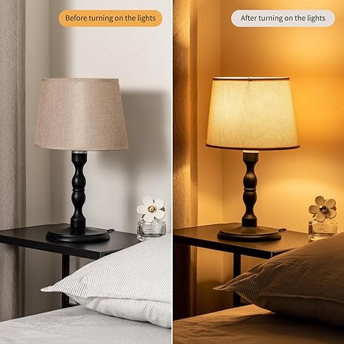 Miniatura 3 de Juego de 4 pantallas de lámpara para base E27, pantalla ovalada de tela para lámparas de mesa y luz de pie, pantallas de 8.2 pulgadas superior x