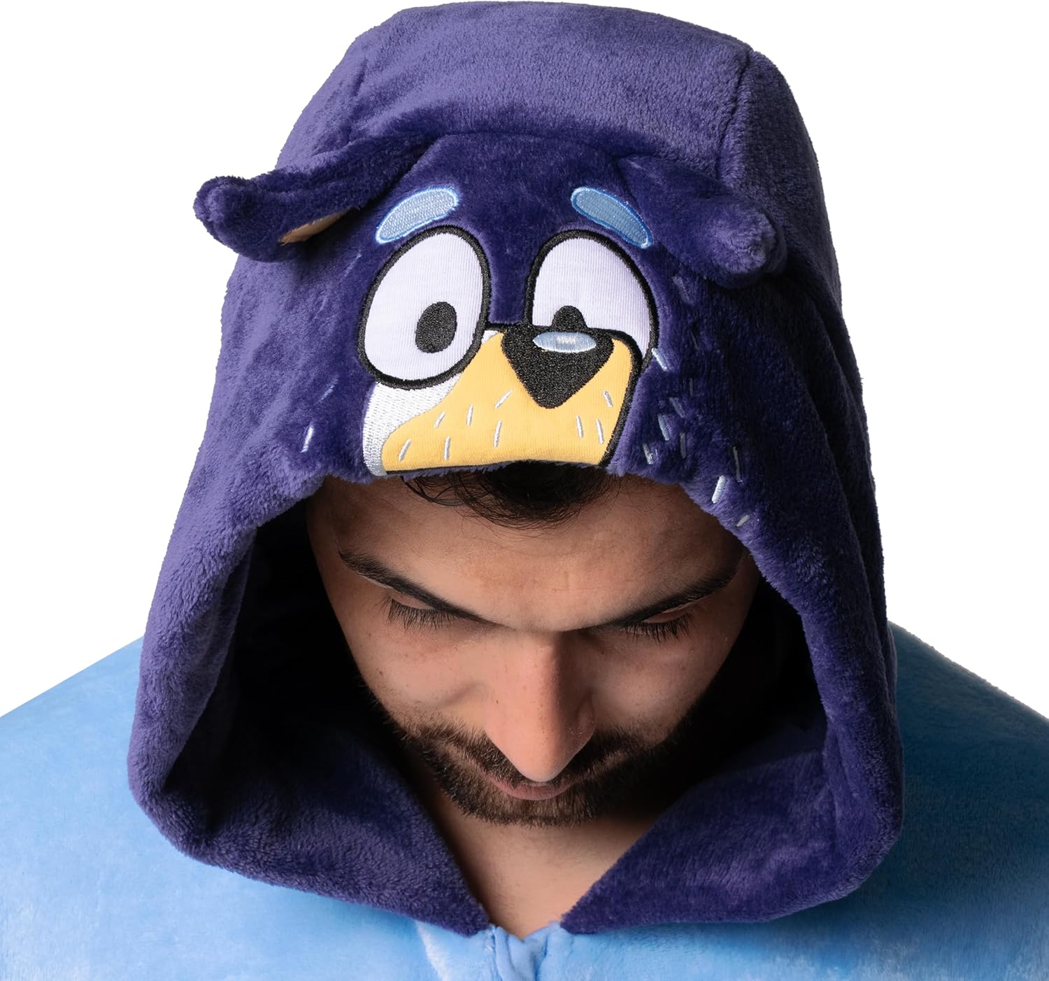 Bluey Onesie For Men, Fleece Adult Onesie, Bandit Mens Pajamas, Novelty Adult Pajamas